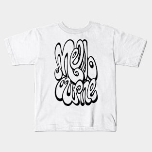 Melbourne writing - white and black Kids T-Shirt